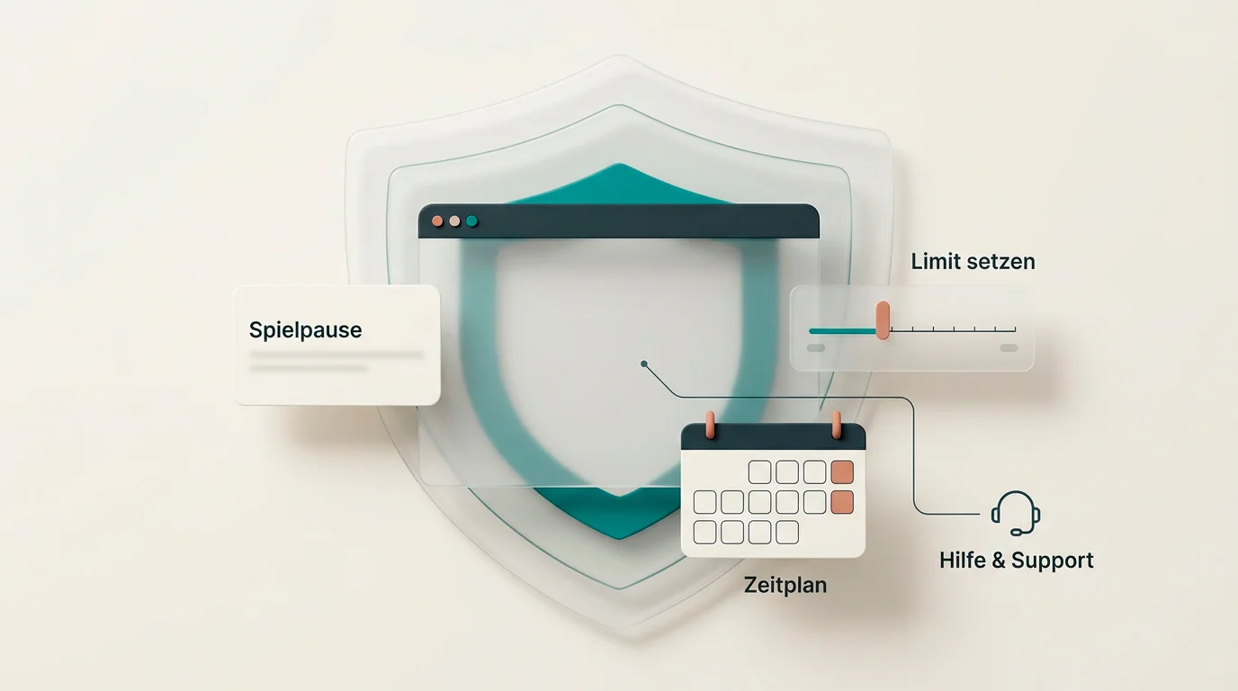Symbolische Schutzschichten für Sperrsystem, Limit und verantwortungsvolles Spielen