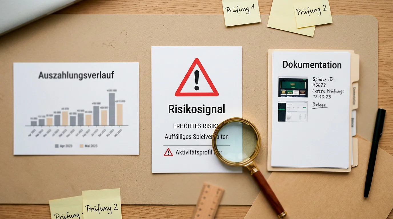 Übersichtliche Risikoampel mit Prüfung von Domain, Erlaubnis und Zahlungsweg
